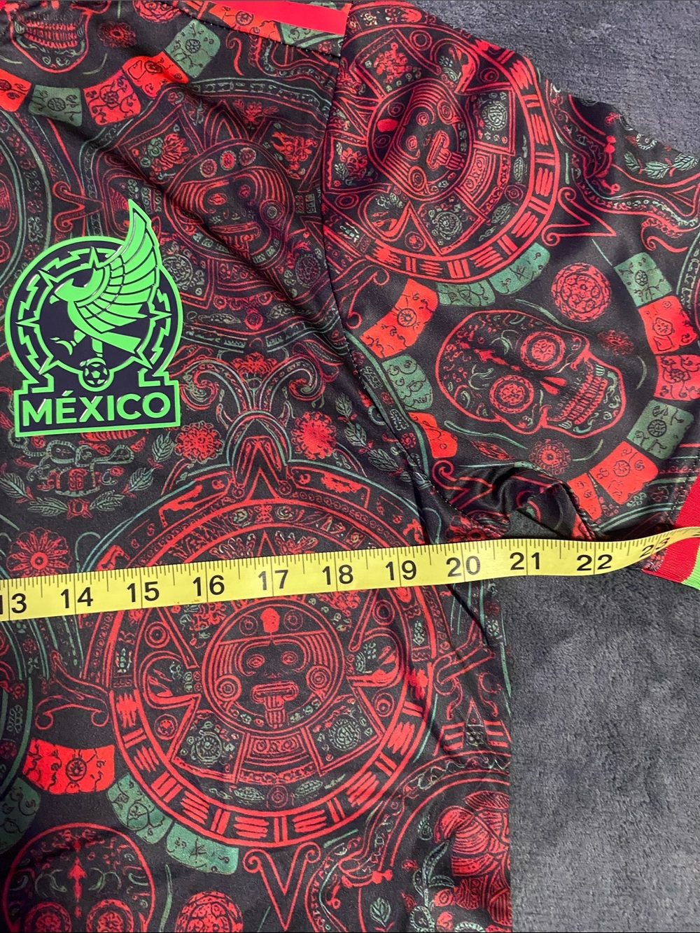 adidas Mexico Black & Red Graphic Soccer shirt - Picture 2 of 7